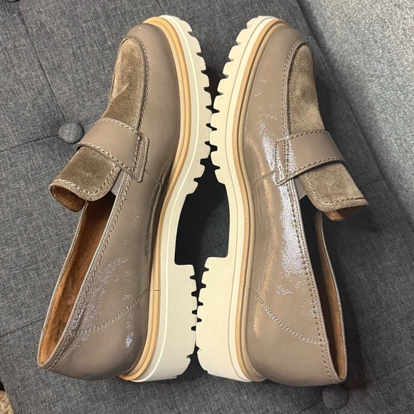 Paul Green Urban Lug Sole Loafer - Fango Earth Combo  Taupe Brown Leather - Picture 6 of 9